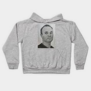 Iniesta on pencil sketch Kids Hoodie